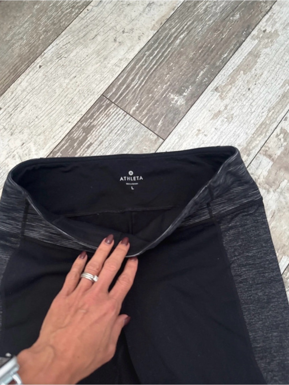 Athleta Black and Heather Gray Active leggings